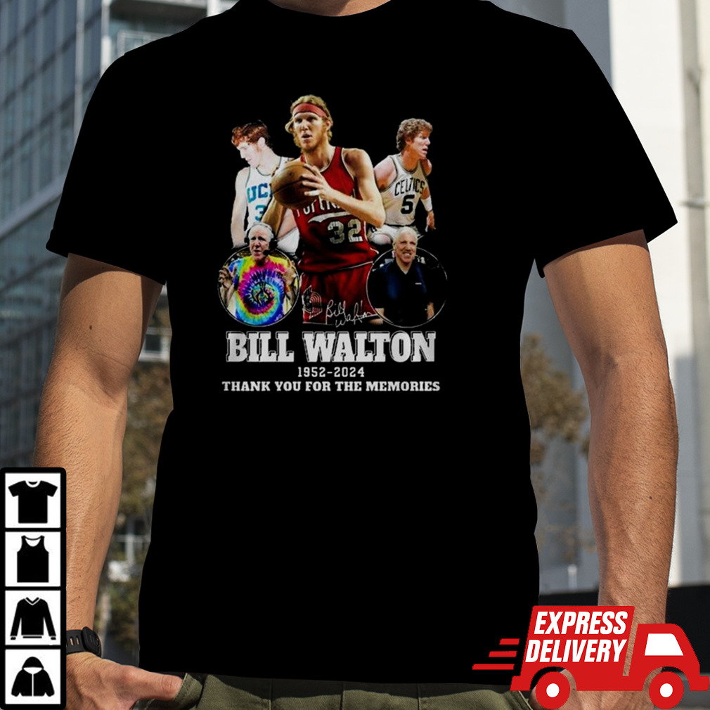 Rip Bill Walton 1952-2024 Thank You For The Memories Signature T-shirt