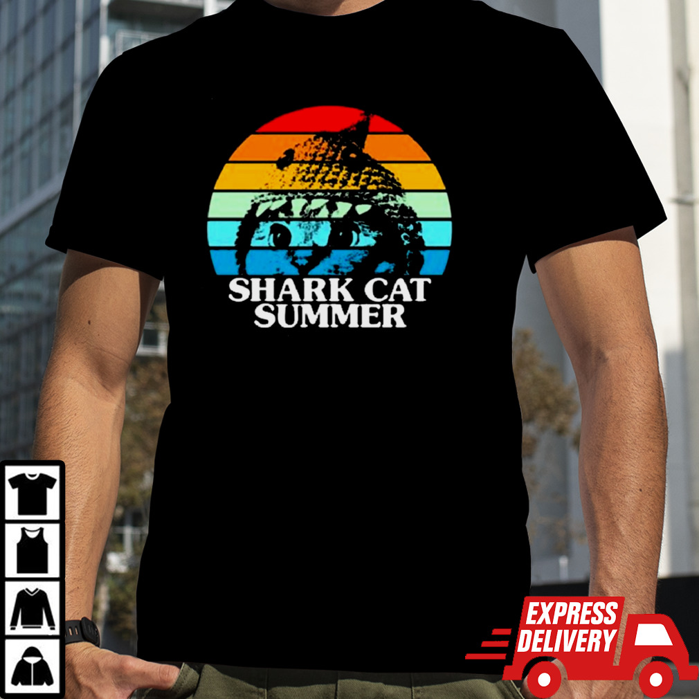 Shark Cat Summer Pride Vintage Shirt