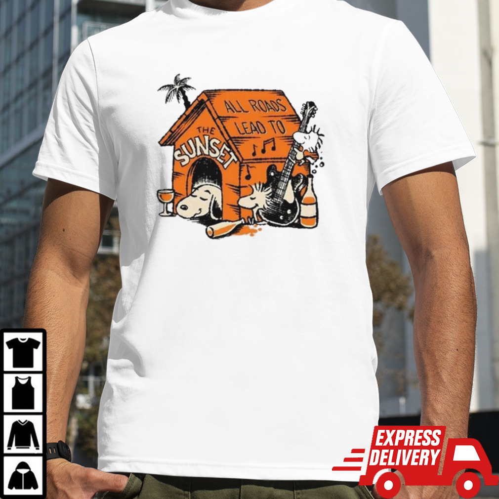 All Roads Lead To The Sunset T-shirt Design 2024 T-shirt