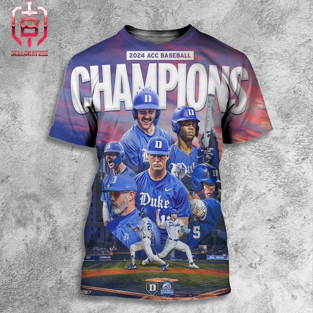 Duke Blue Devils Are 2024 ACC Basketball Champions NCAA Men's Baseball All Over Print Shirt