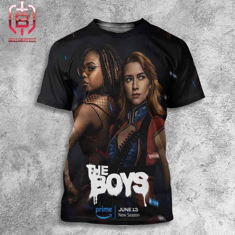 First Poster Of The New Supes From The Boys Season 4 Release On June 13rd On Prime All Over Print Shirt