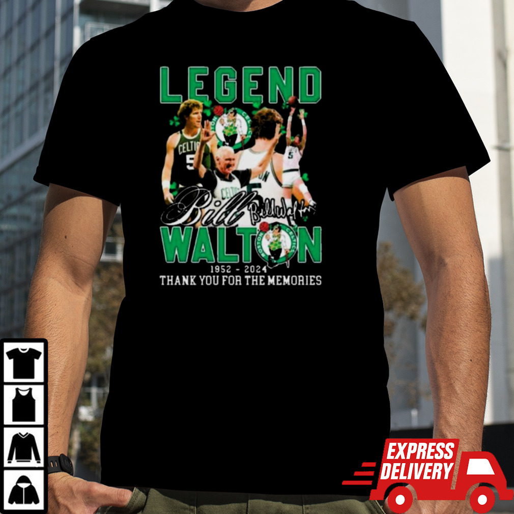 Thank You Legend Bill Walton 1952-2024 Thank You For The Memories Signatures Shirt