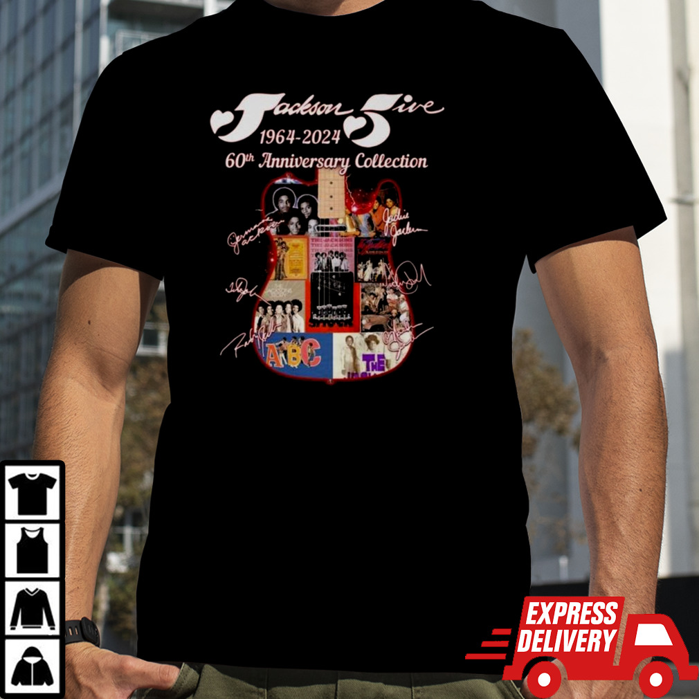 The Jackson Five 1964-2024 60th Anniversary Collection Signatures T-shirt