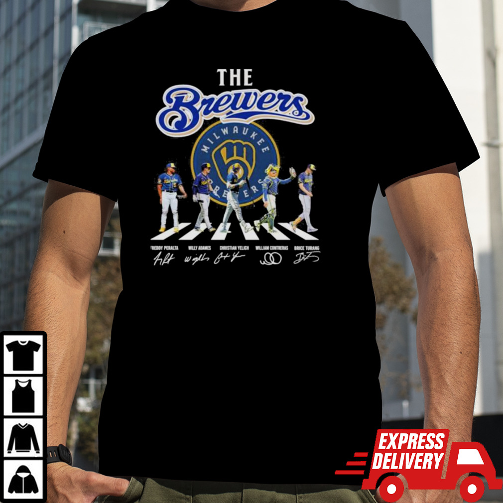 The Milwaukee Brewers Team Abbey Road 2024 Signatures Shirt