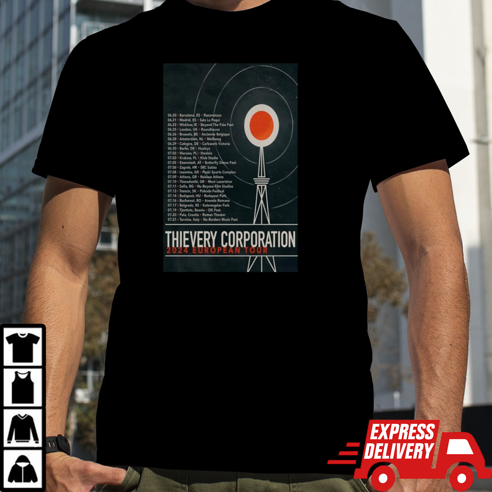 Thievery Corporation 2024 European Tour Poster Shirt