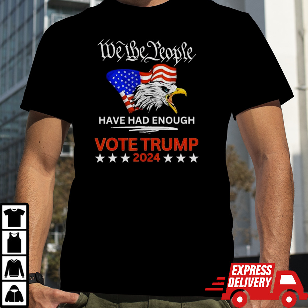 Trump 2024 Vote For More We The People American Flag T-Shirt