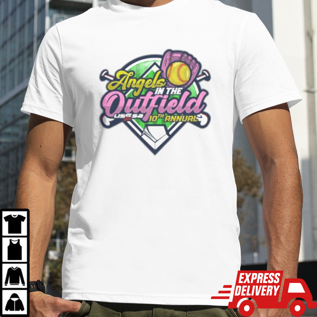 USSSA New York Fast Pitch Angels in the Outfield 10th annual 2024 logo shirt