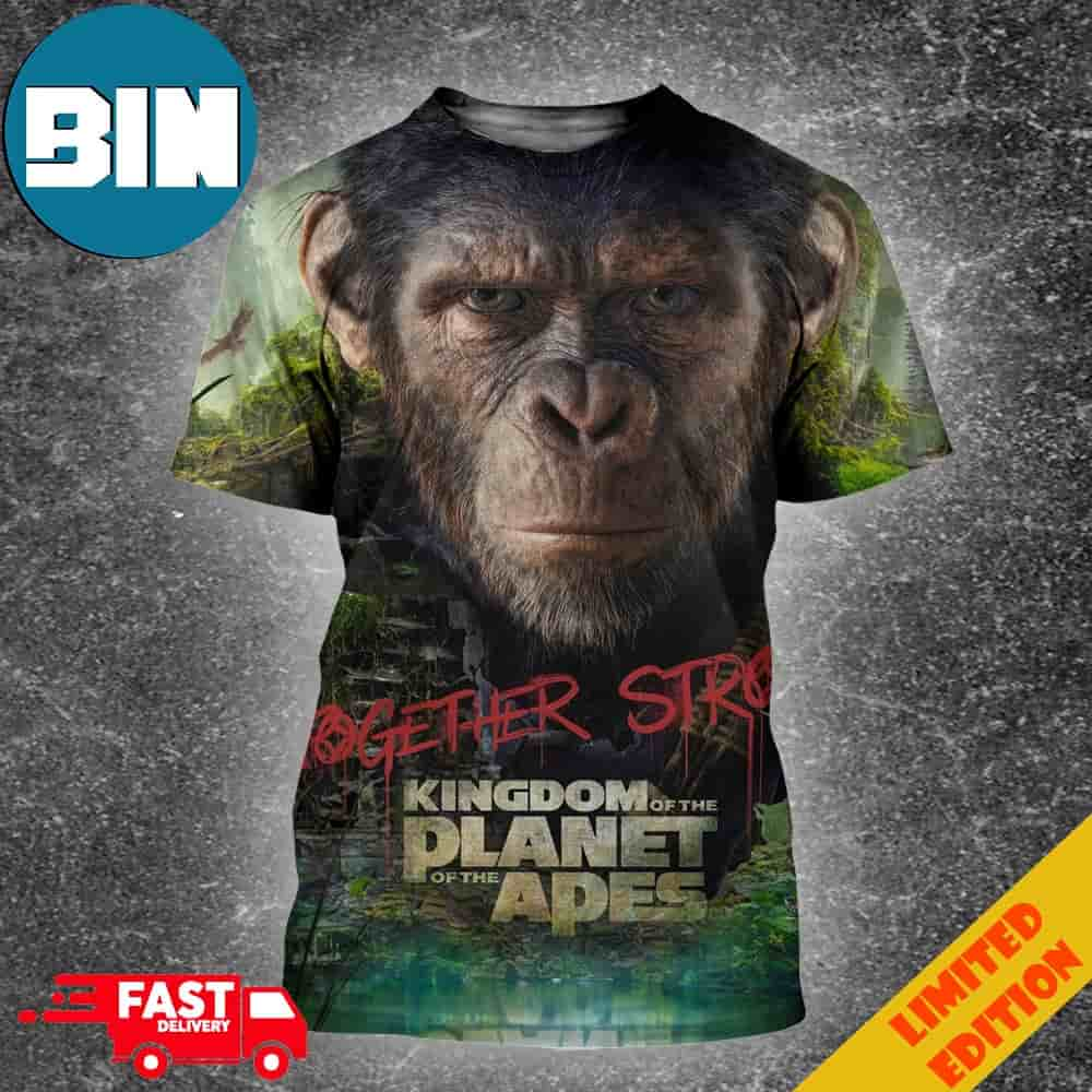 Kingdom Of The Planet Of The Apes Together Strong 20th Century Studios Unisex 3D T-Shirt 1402