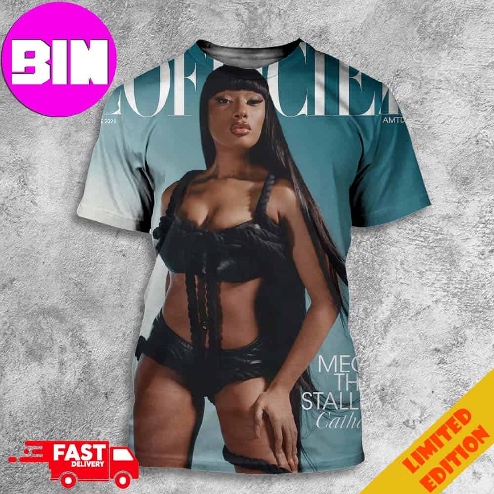 Megan Thee Stallion Simultaneously Covers Both LOfficiel US And EU 2024 All Over Print Unisex T-Shirt