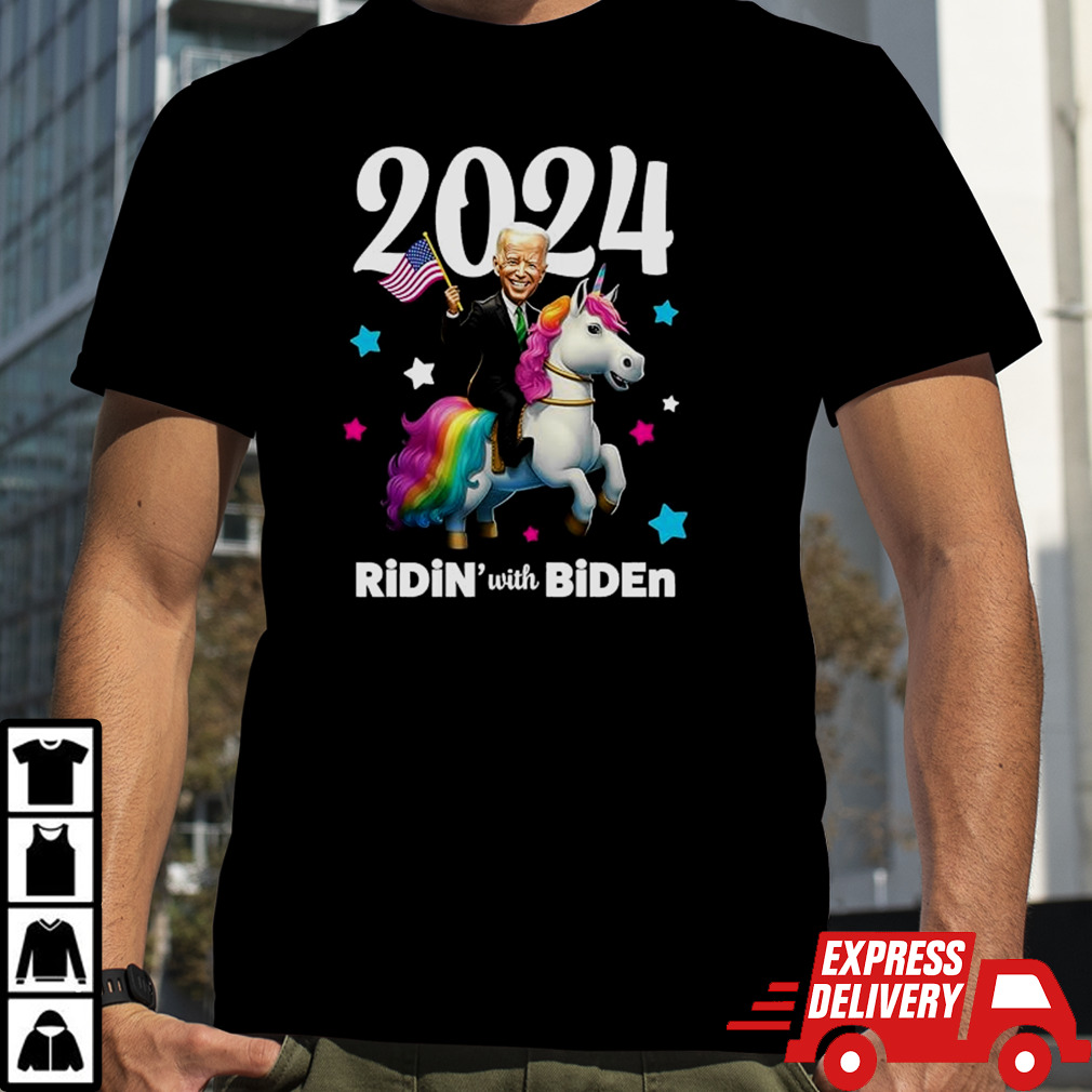 Unicorn Ridin With Biden shirt