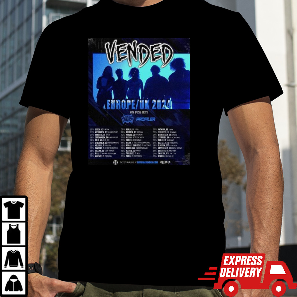 Vended Europe & Uk Tour 2024 T-shirt