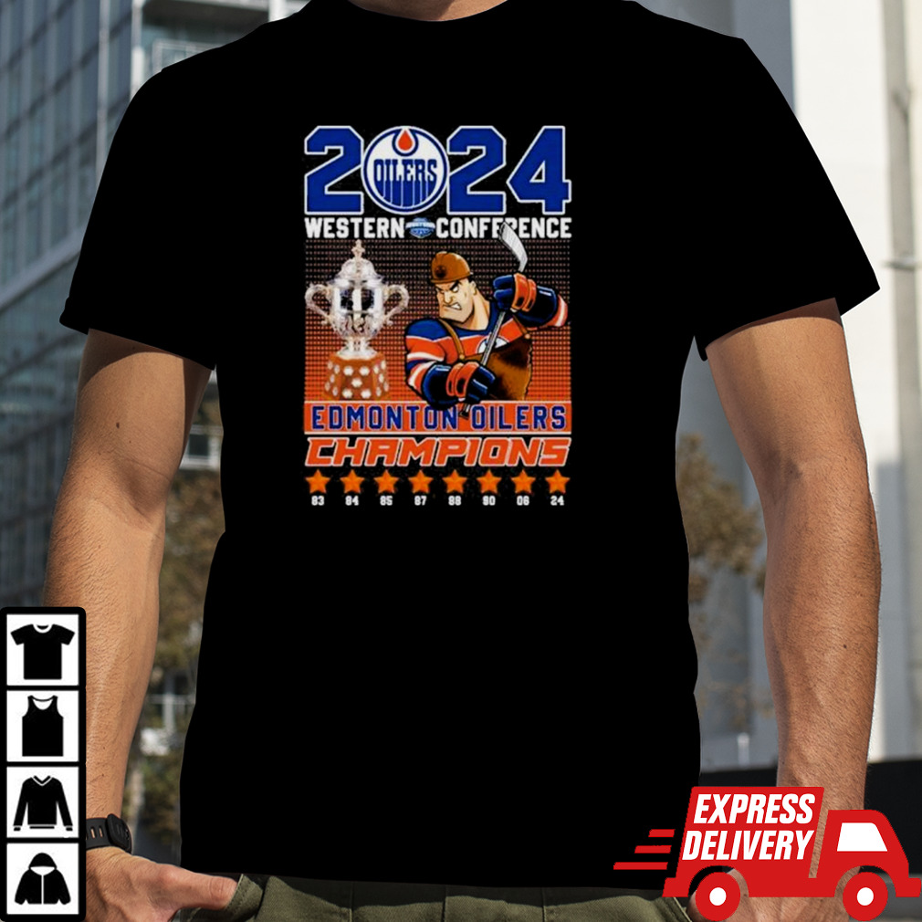 Edmonton Oilers Mascot 2024 Western Conference Champions Shirt