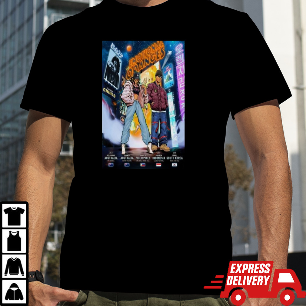 Emotional Oranges August 2024 Australia & Asia Show Poster T-shirt