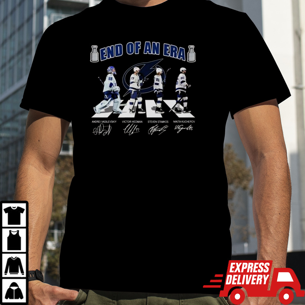 End Of An Era Tampa Bay Lightning Go On The Road Signatures T-shirt