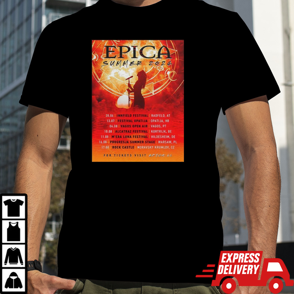 Epica Summer 2024 Tour Schedule List Date shirt