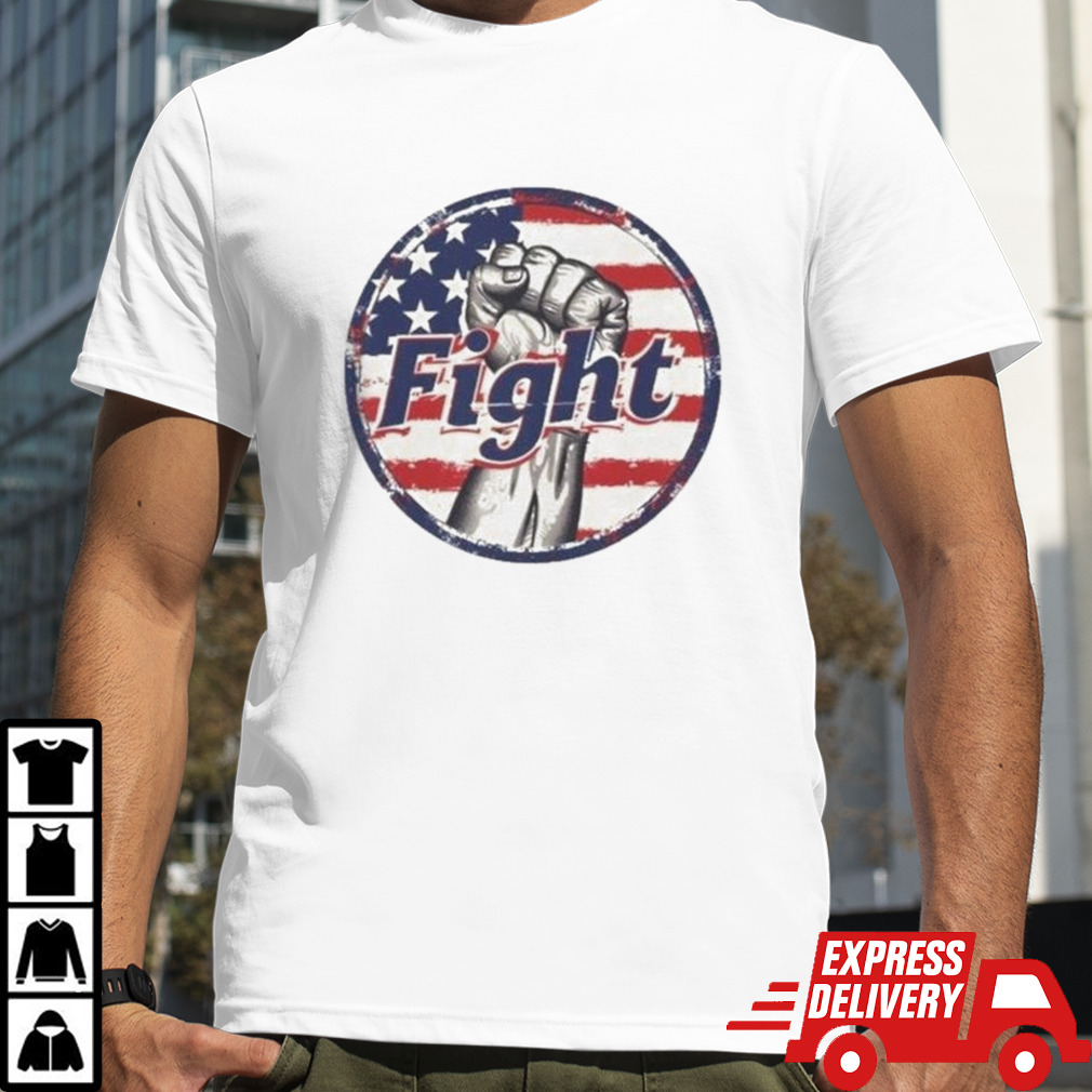 Trump Assassination Attempt President Trump Fight US Flag Vintage T-shirt