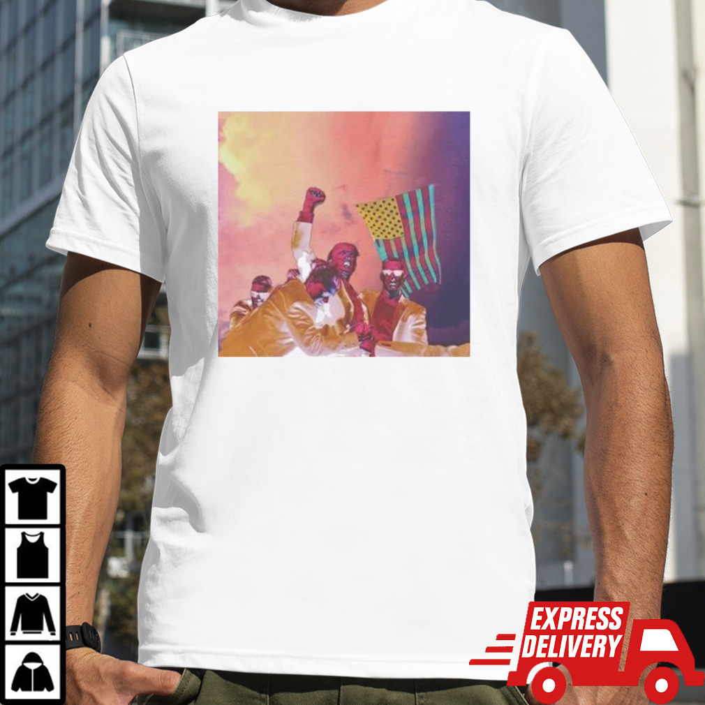 Trump Fight For American 2024 Image Was Shot During The Election Splash Color Shirt