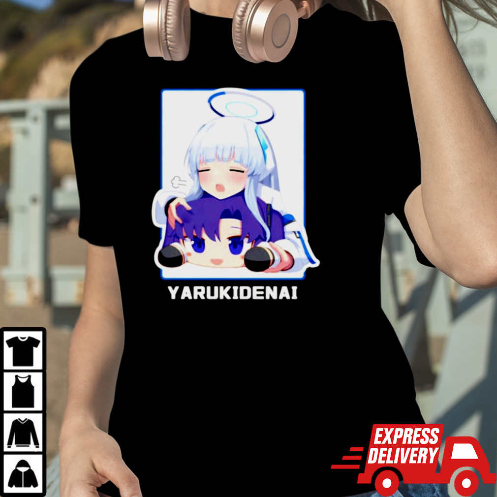 Yarukidenai cartoon shirt