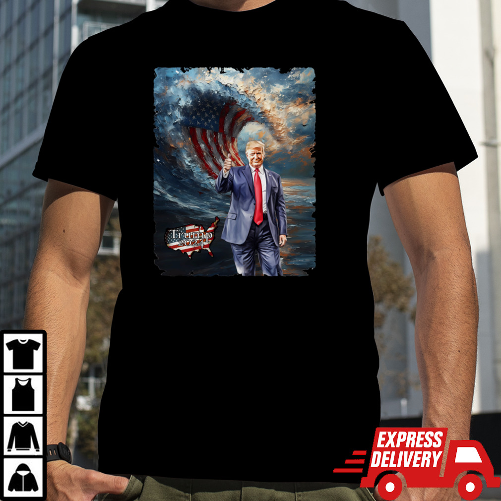 American Wave Trump 2024 President T-Shirt