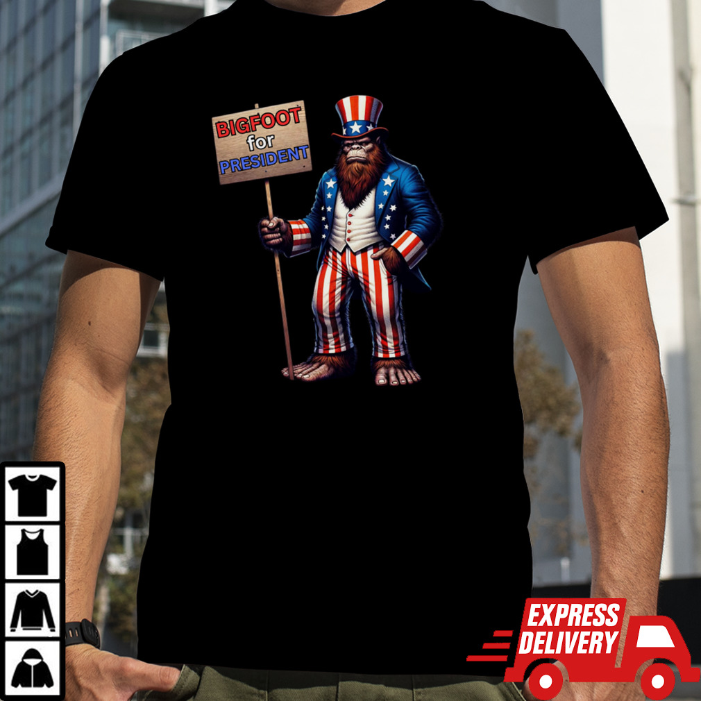 Bigfoot for President Shirt, Biden 2024, Trump 2024 President T-Shirt