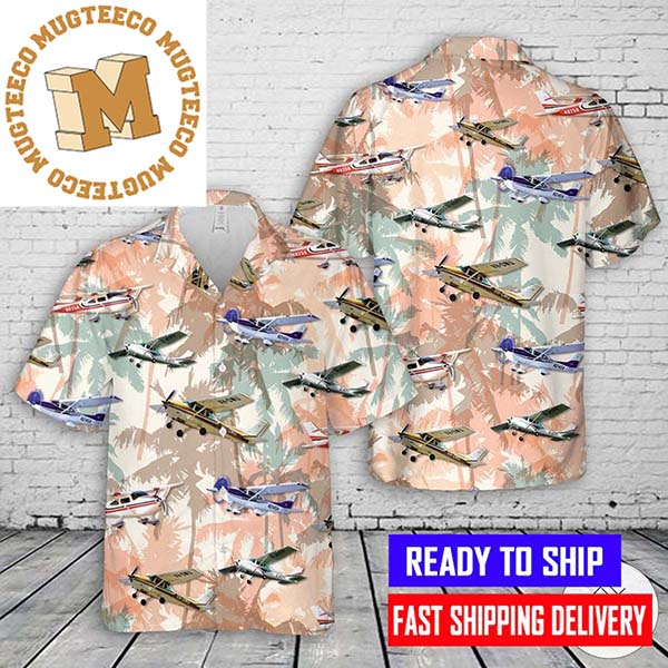 Cessna 182 Skylane United States Pattern Military Hawaiian Shirt