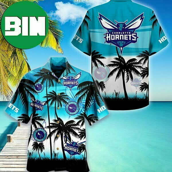 Charlotte Hornets Palm Tree Hawaiian Shirt