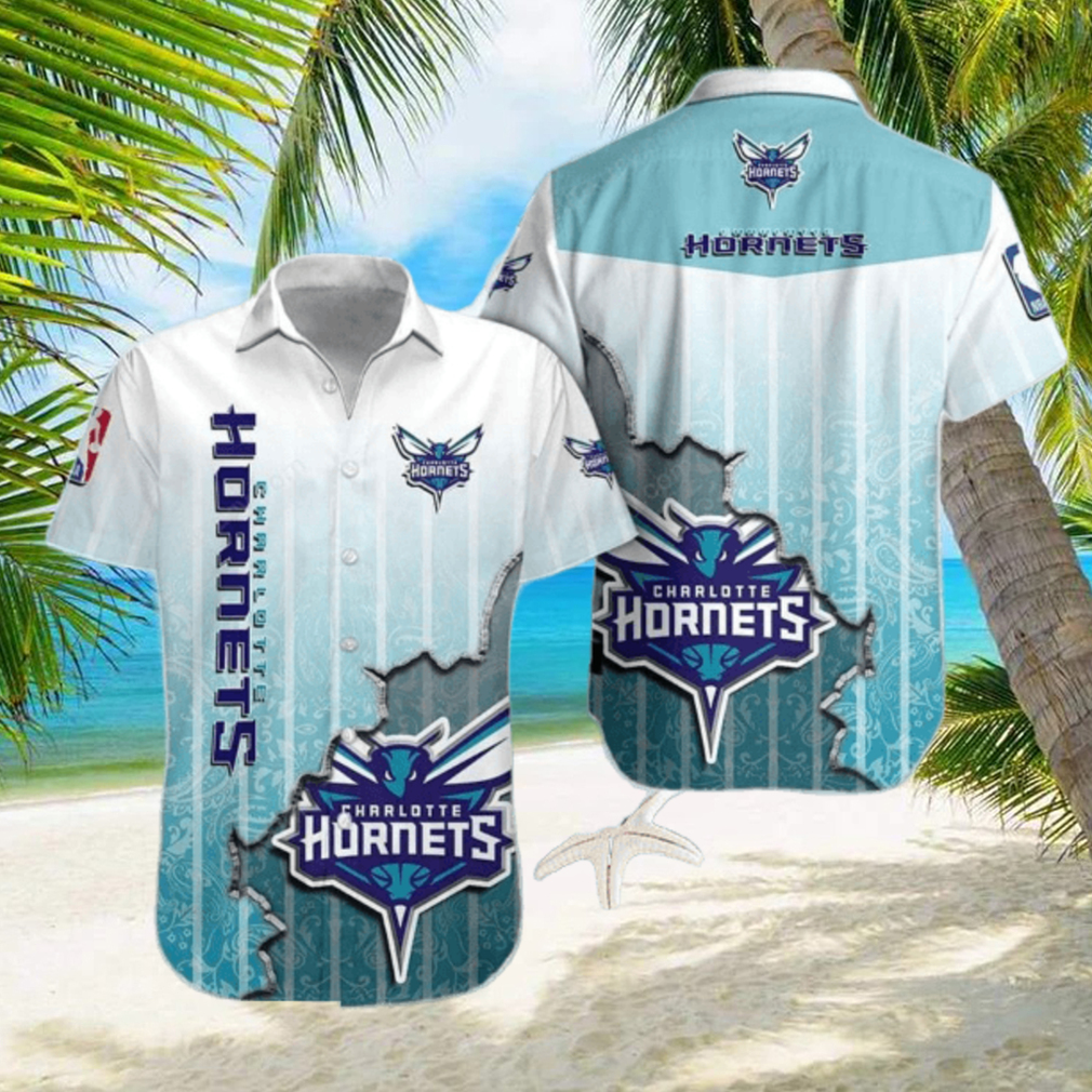 Charlotte Hornets Turquoise Hawaiian Shirt Style Gift