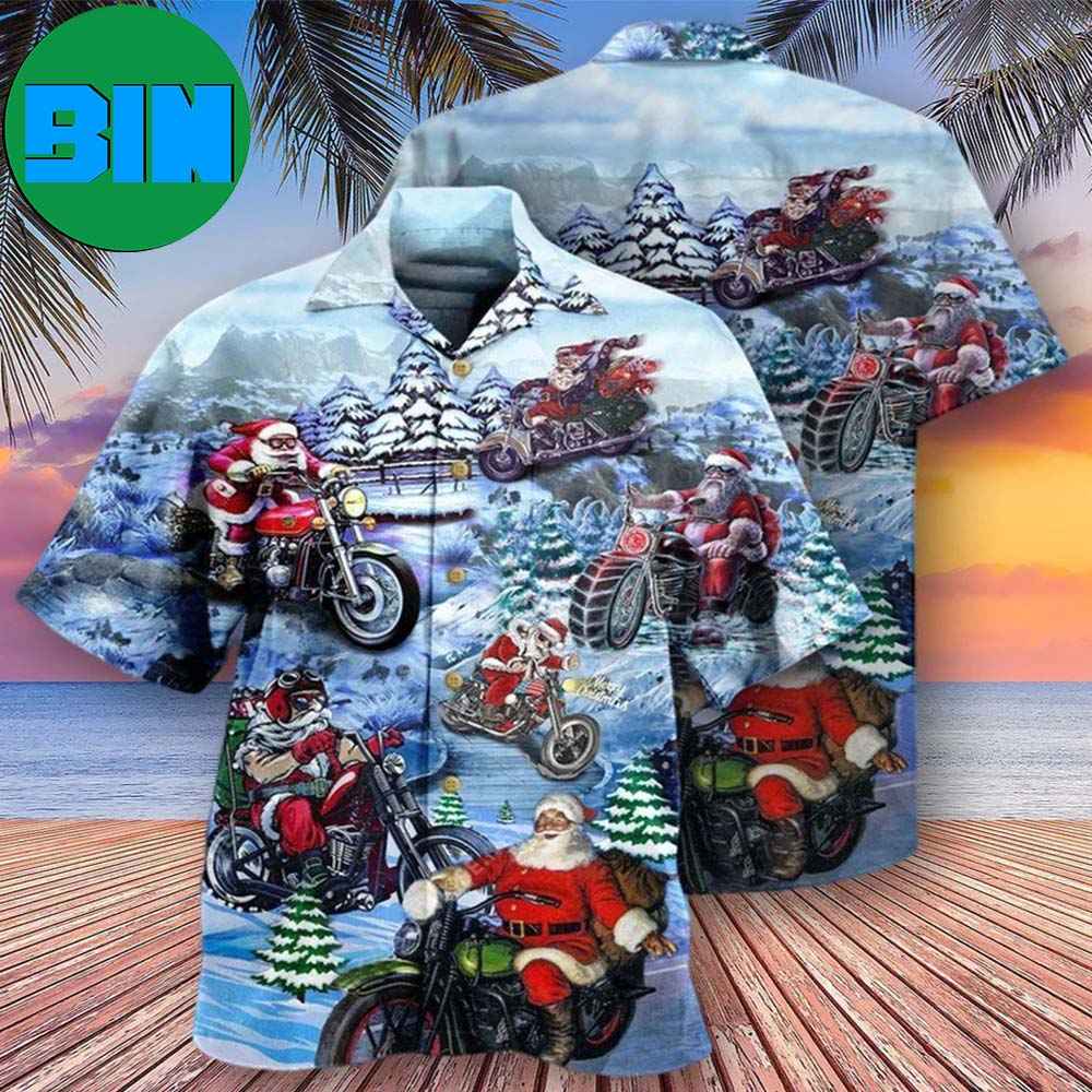 Christmas Driving With Santa Claus Merry Christmas Summer Hawaiian Shirt