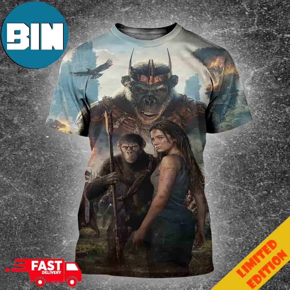 New Poster For Kingdom Of The Planet Of The Apes Unisex 3D T-Shirt