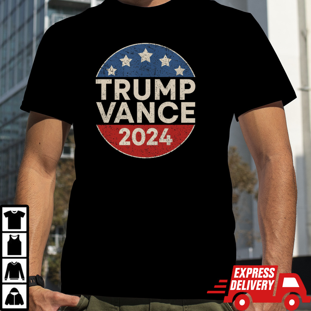 Retro Button Trump Vance 2024 Vice President VP Trump 2024 Election Gifts T-Shirt