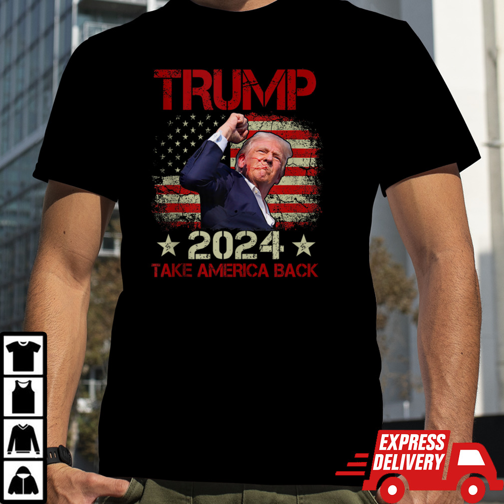 Trump 2024 Fight Fighting Fighters Supporters American T-Shirt (1)