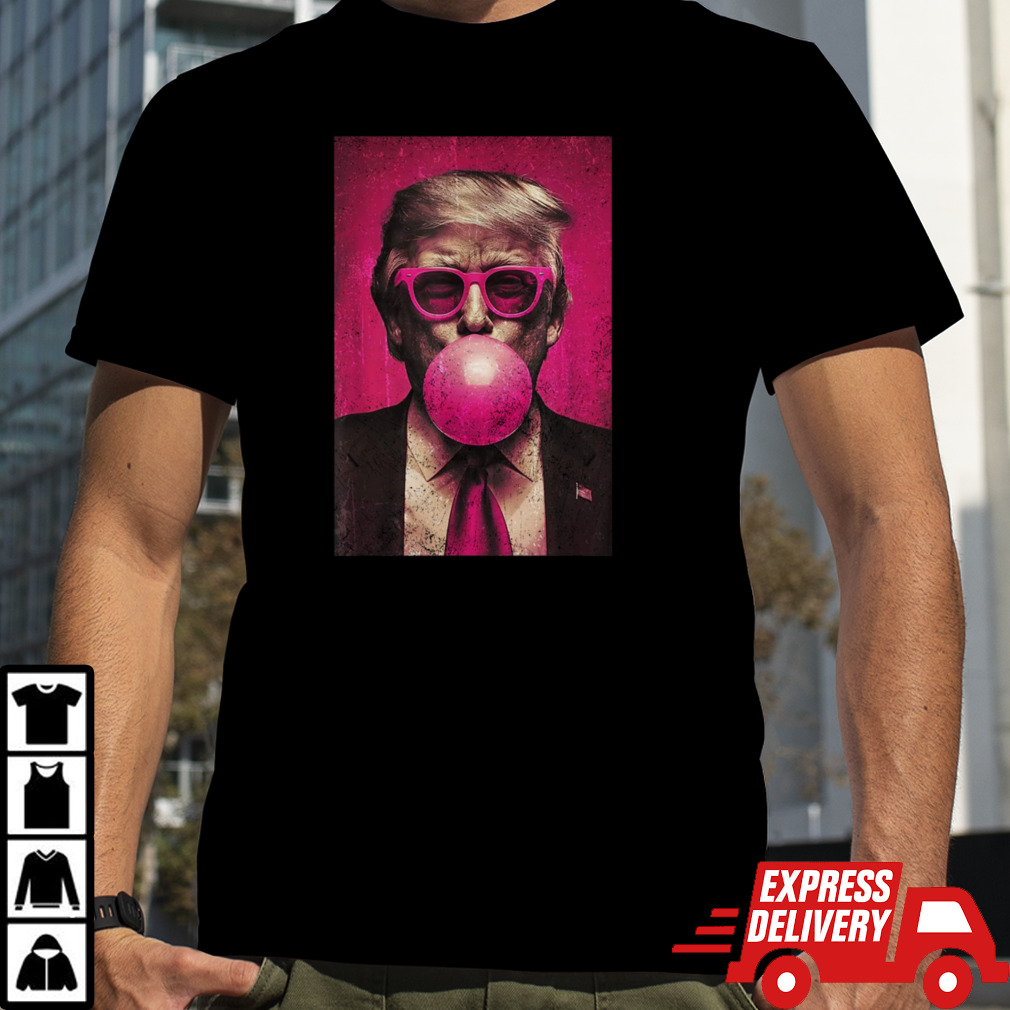 Trump Pink Bubblegum Graphic, Funny Trump vintage style T-Shirt