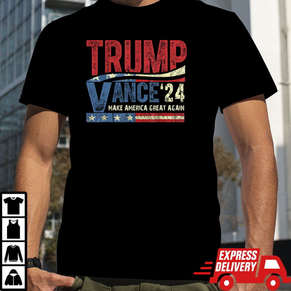 Trump vance make america great again usa flag style T-Shirt