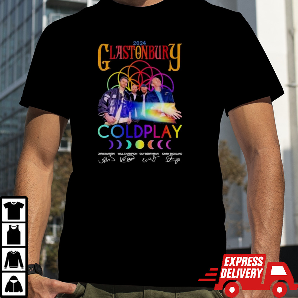 2024 Glastonbury Coldplay Signatures Shirt