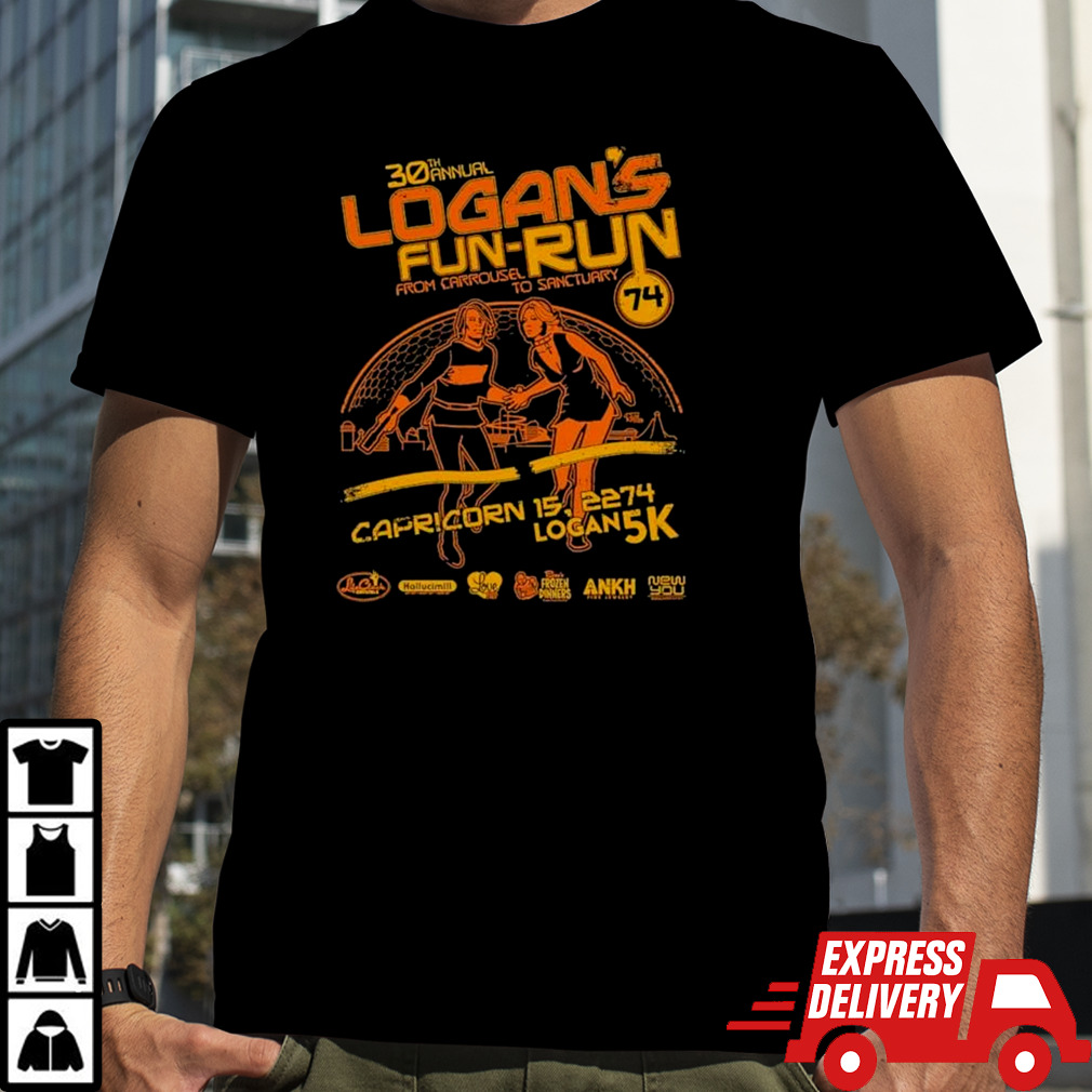 30th Annual Logan’s Fun Run From Carrousel To Sanctuary Capricorn 15 2274 Logan 5k Shirt