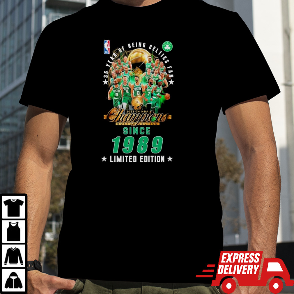 35 Years Of Boston Celtics Fan 2024 NBA Champions Since 1989 Shirt