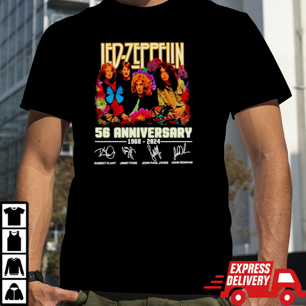 56th Anniversary Of Led Zeppelin 1968-2024 Music Fan T-Shirt