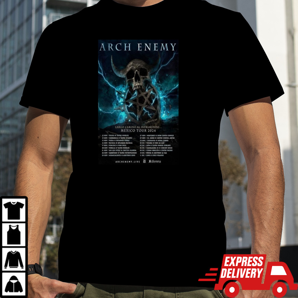 Arch Enemy Mexico Tour 2024 Poster Shirt