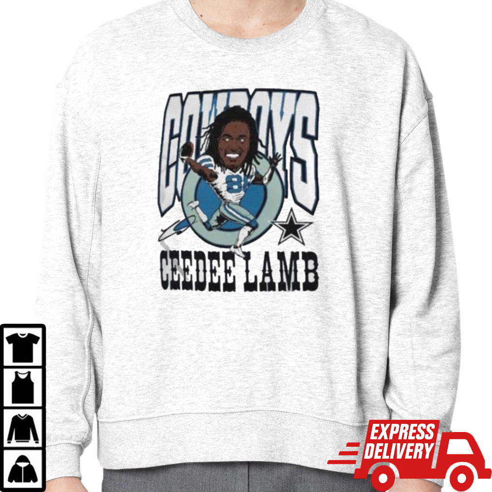 Ceedee Lamb Dallas Cowboys Cartoon Run Signature Shirt