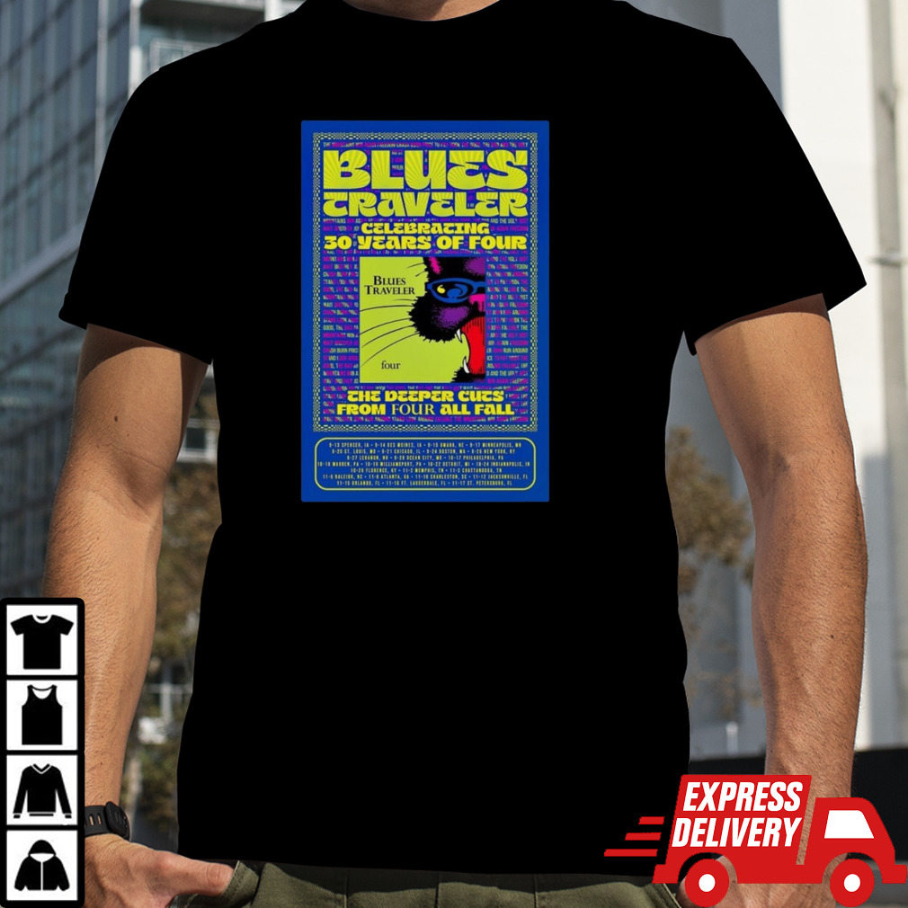 Blues Traveler Celeb 30 Years Of Four Tour 2024 Poster Shirt