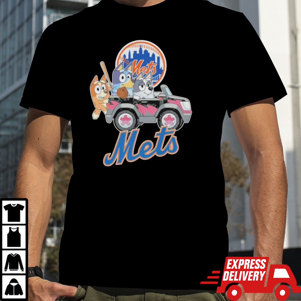 Bluey Characters New York Mets Shirt