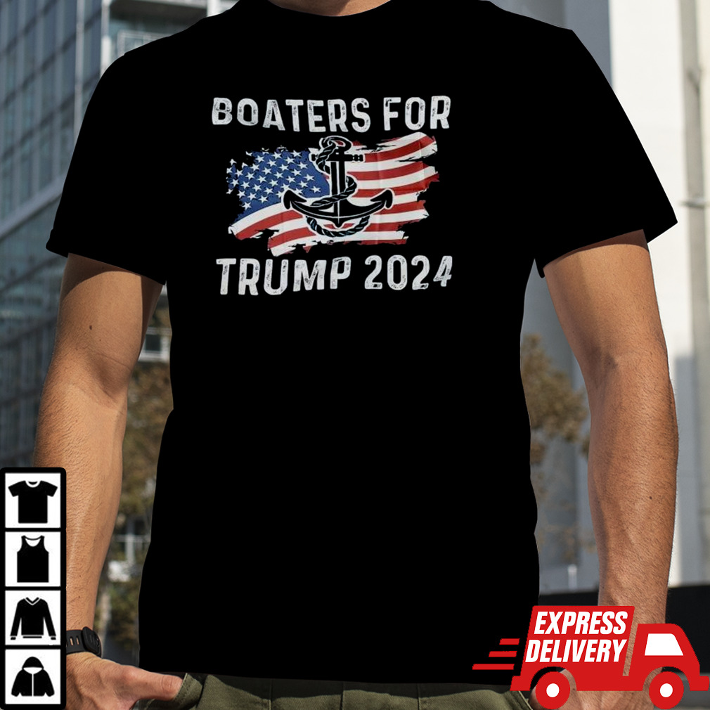 Boaters For Donald Trump Flag Anchor America Shirt