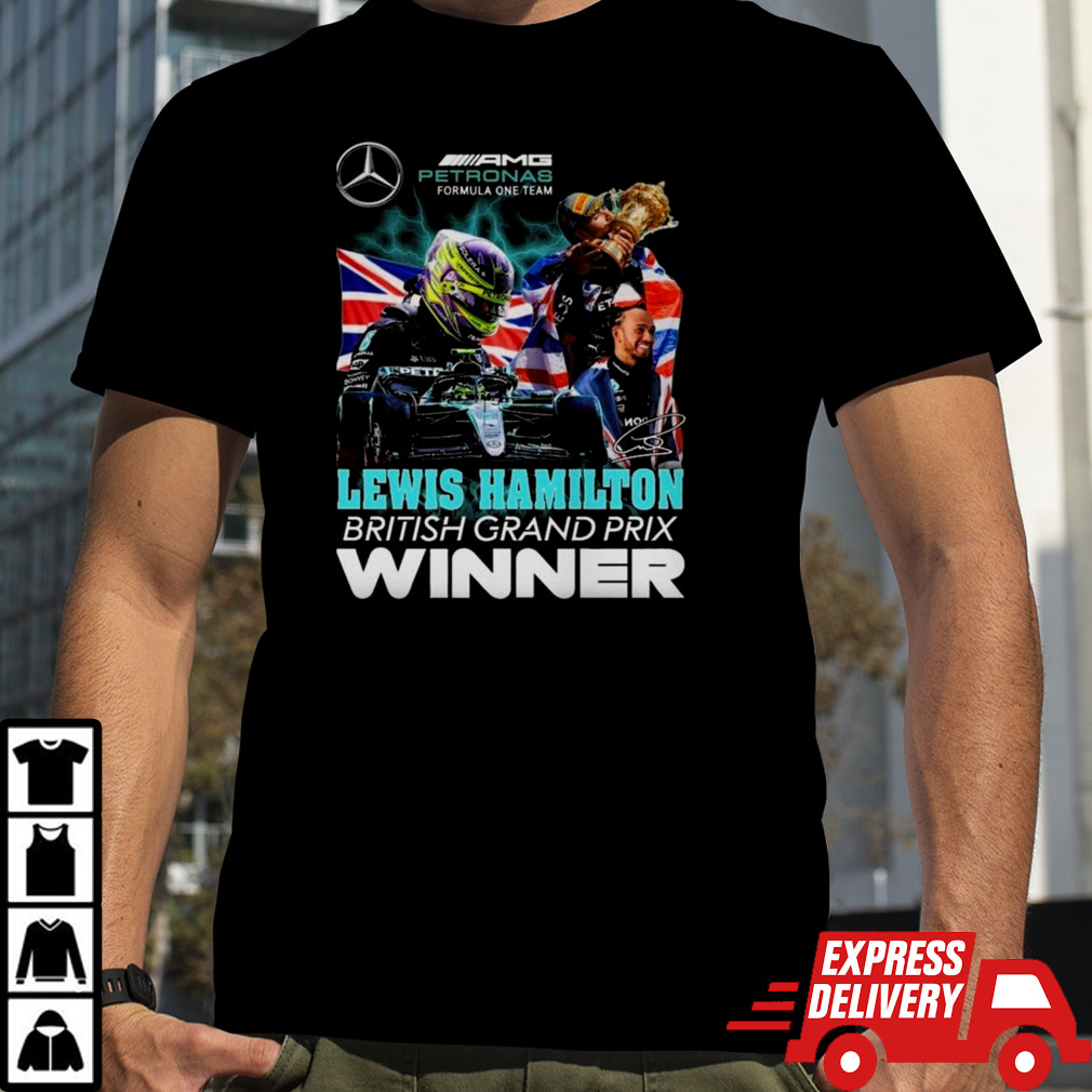 British Grand Prix The Winner Is Lewis Hamilton Signature 2024 T-shirt