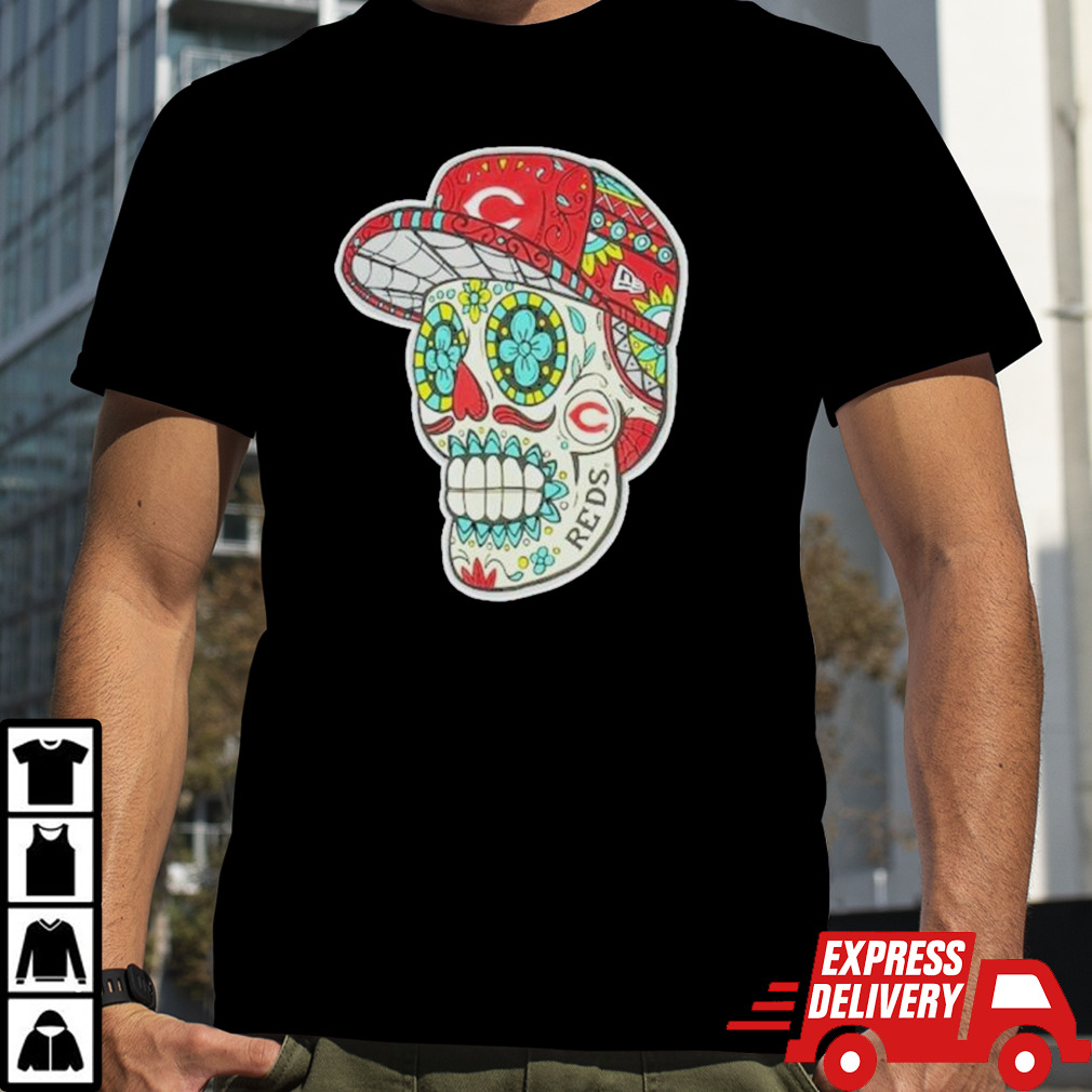 Cincinnati Reds Sugar Skulls T shirt