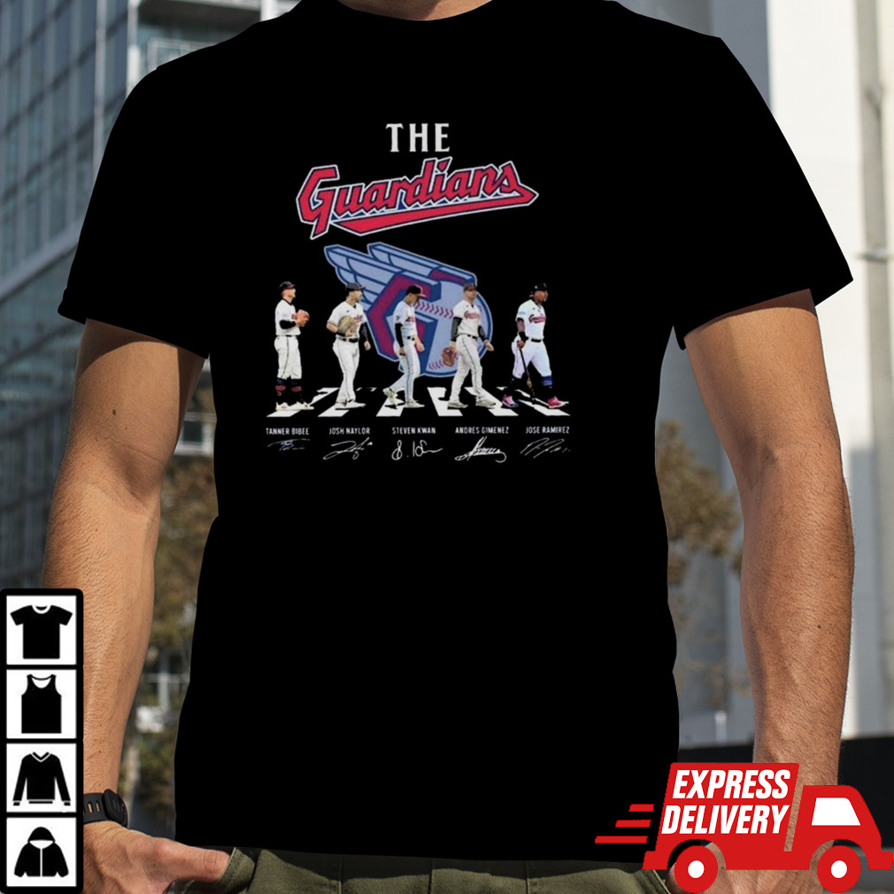 Cleveland Guardians Baseball Abbey Road Team The Guardians Legends Signatures T-shirt