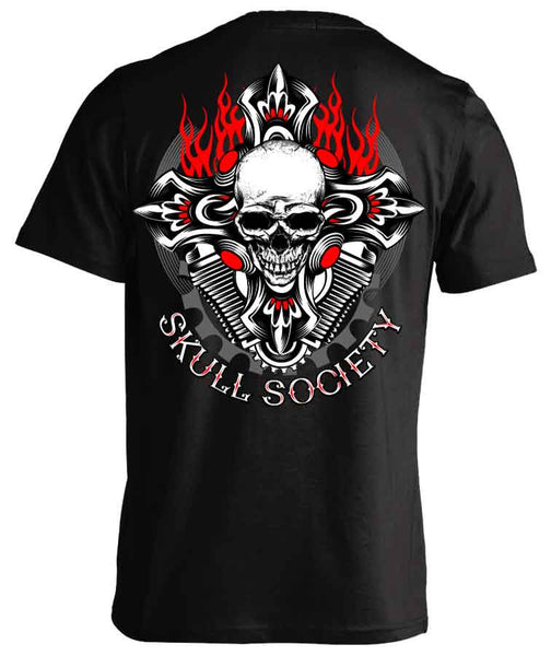 BIKER CROSS & SKULL SHIRT