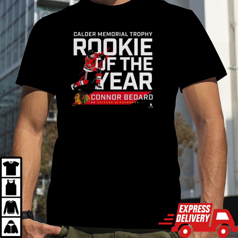 Connor Bedard Chicago Blackhawks 2024 Calder Memorial Trophy Winner T-shirt