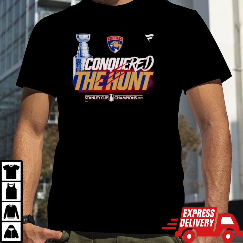 Conquered The Hunt Florida Panthers 2024 Stanley Cup Champions Celebration T-Shirt