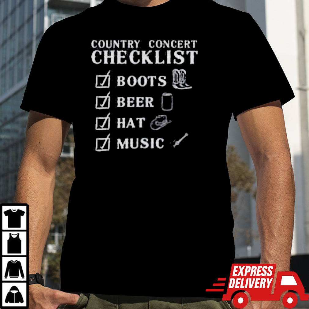 Country Concert Checklist Shirt