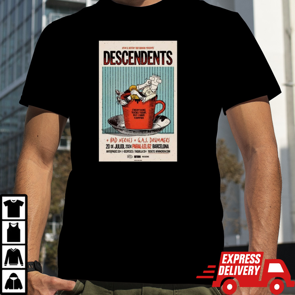 Descendents July 10 2024 Paral lel 62 Barcelona Spain Poster Shirt